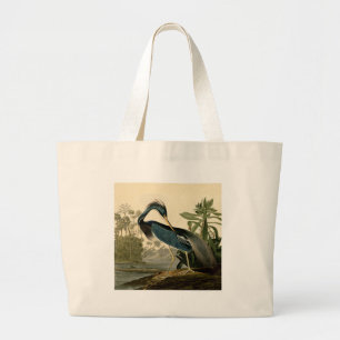 Bolsa Tote Grande Audubon Louisiana Heron Birds América Art