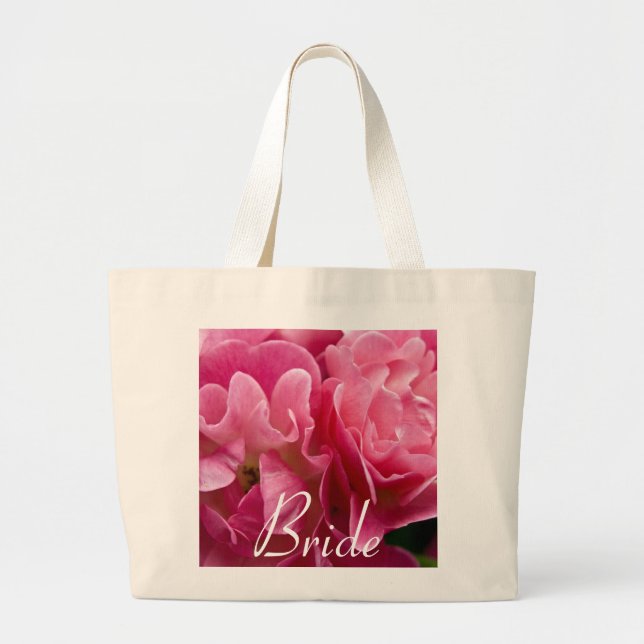 Bolsa Tote Grande Aumentou:: Saco do casamento da noiva (Frente)