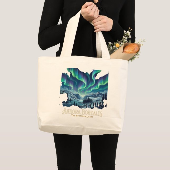 Bolsa Tote Grande Aurora Boreal (Frente (produto))