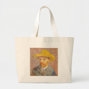 Bolsa Tote Grande Autorretrato impressionista de Vincent Van Gogh