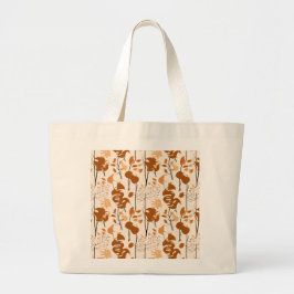 Bolsa Tote Grande Autumn Botanical Leaves Minimalist 
