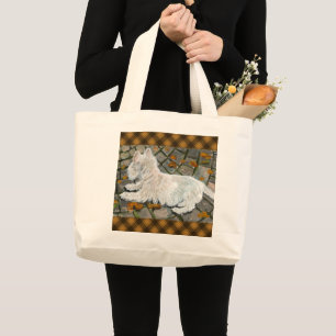 Bolsa Tote Grande Autumn Leaves Westie no Pacio