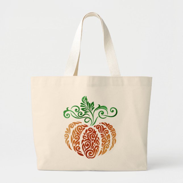 Bolsa Tote Grande Autumn Pumpkin (Frente)