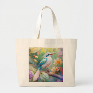 Bolsa Tote Grande Ave de Fantasia com Asa de Azul Iridescente com To