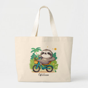 Bolsa Tote Grande Aventura de Bicicleta de Desleixamento Personaliza