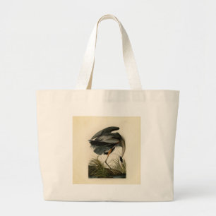 Bolsa Tote Grande Aves de Excelente Azul-Héron Audubon