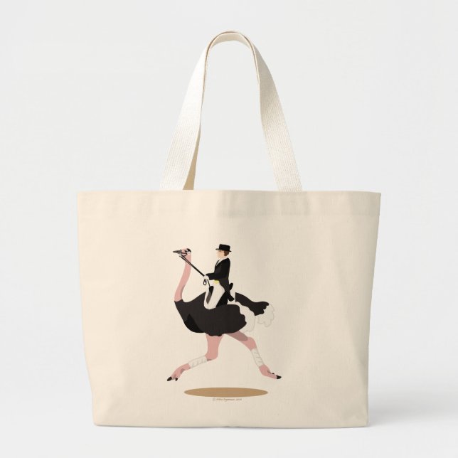 Bolsa Tote Grande Avestruz do adestramento (Frente)