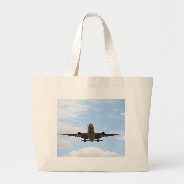 Bolsa Tote Grande Avião de Passageiros (Frente)