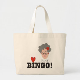 Bolsa Tote Grande Avó ama Bingo Bag
