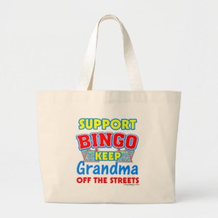 Bolsa Tote Grande Avó do Bingo do apoio