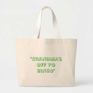 Bolsa Tote Grande "Avó fora ao Bingo "