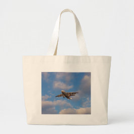 Bolsa Tote Grande Avro RJ85 Jet pousando