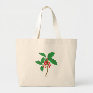 Bolsa Tote Grande Azevinho do Natal