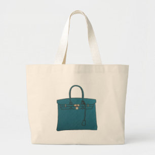 Bolsa Tote Grande Azul da sacola de Birkin