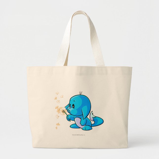 Bolsa Tote Grande Azul de Kacheek (Frente)