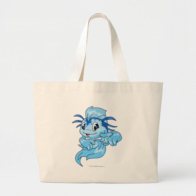 Bolsa Tote Grande Azul de Koi (Frente)