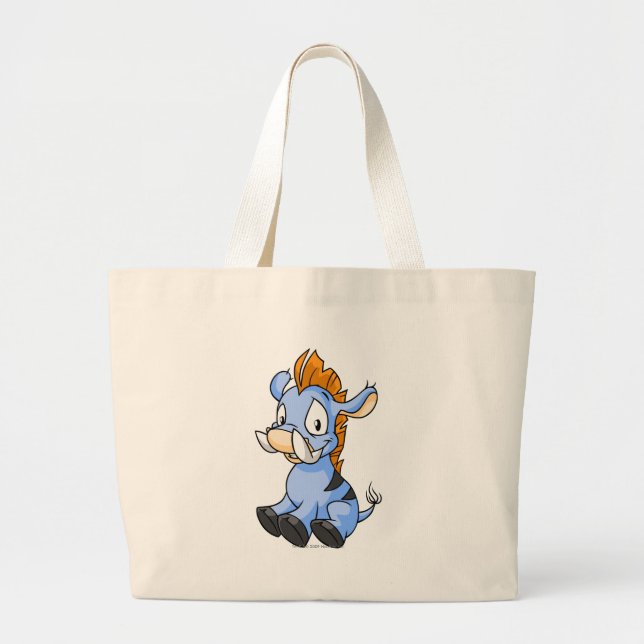 Bolsa Tote Grande Azul de Moehog (Frente)