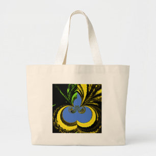 Bolsa Tote Grande Azul Dourado