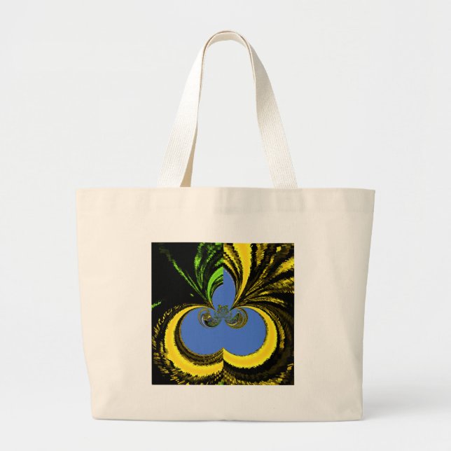 Bolsa Tote Grande Azul Dourado (Frente)