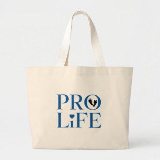 Bolsa Tote Grande Azul Pro Life