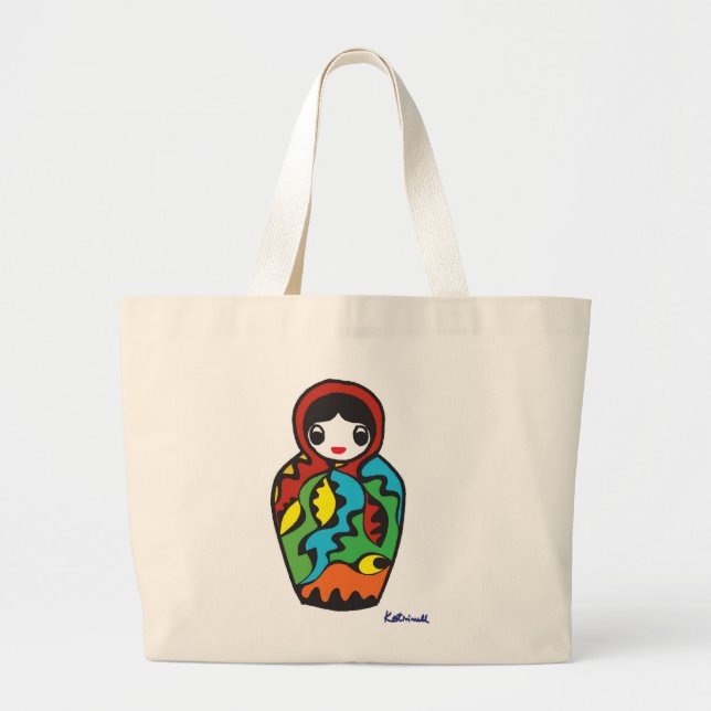 Bolsa Tote Grande Babushka - Matryoshka (Frente)