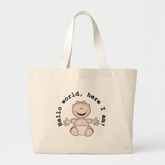 Bolsa Tote Grande Baby Girl Hello World