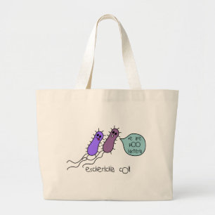 Bolsa Tote Grande Bactérias de Poo