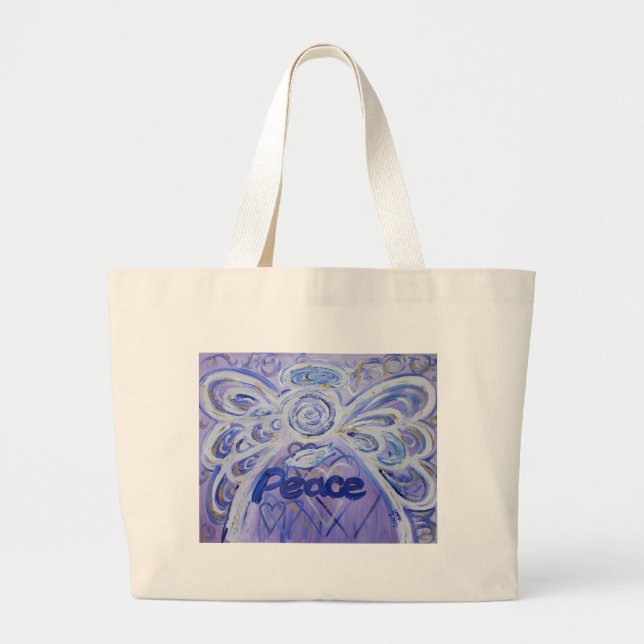 Bolsa Tote Grande Bag de Arte de Anjo da Paz (Frente)