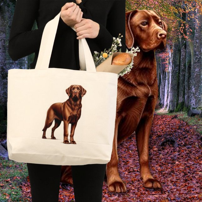 Bolsa Tote Grande Bag de Retriever da Baía de Chesapeake (Criador carregado)