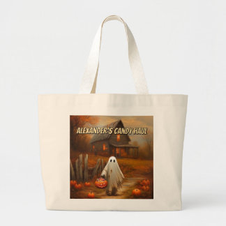Bolsa Tote Grande Bag de Trick ou Tratamento do Fantasma Personaliza