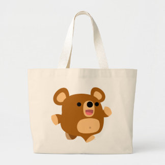 Bolsa Tote Grande Bag de Urso Reprodutor de Cartoons Bonitos