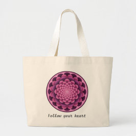 Bolsa Tote Grande Bag Floral Mandala Tote Elegante com Nome Editável