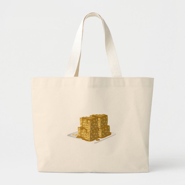 Bolsa Tote Grande Bagaço de aveia de Comida (Frente)
