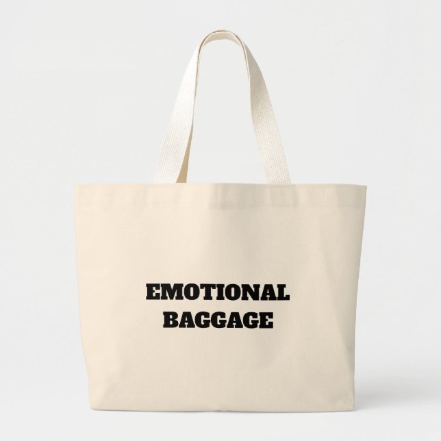 Bolsa Tote Grande "Bagagem Emocional" Tote Bag (Frente)