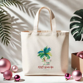 Bolsa Tote Grande Bagas de Tote de Natal Design único tropical