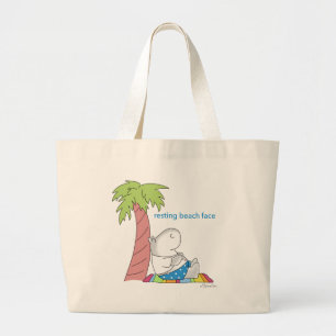 Bolsa Tote Grande BAIXO PRAIA APARECIDO Botão Belly Hippo Boynton