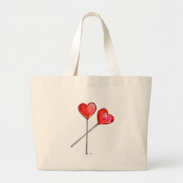 Bolsa Tote Grande Balas de Coração