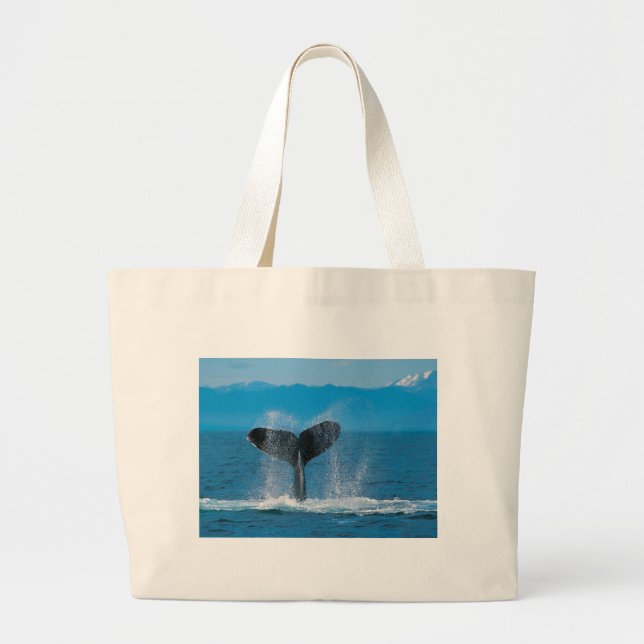Bolsa Tote Grande Baleia de Humpback (Frente)