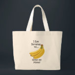 Bolsa Tote Grande Banana Fruit Boost My Mood Funny<br><div class="desc">Banana Fruit Boost My Mood Funny Large Tote Bag originally designed by Nisha Prabhu. Carry your essentials in style and humor with this playful large tote bag! Featuring a cheerful banana and the hilarious phrase "Boost My Mood, " it's the perfect accessory to brighten your day. This spacious tote is...</div>