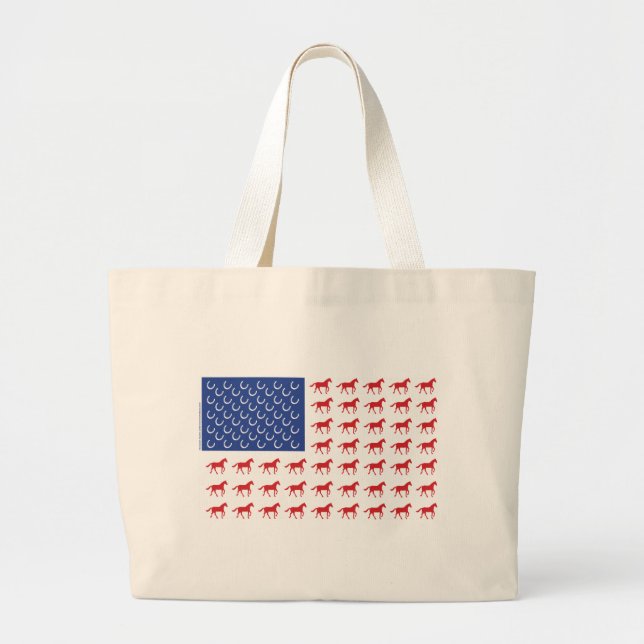 Bolsa Tote Grande Bandeira Americana Patriótica (Frente)