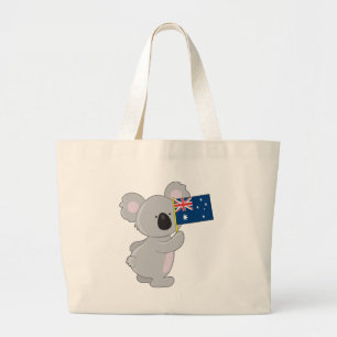 Bolsa Tote Grande Bandeira Australiana Koala