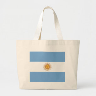 Bolsa Tote Grande Bandeira da Argentina