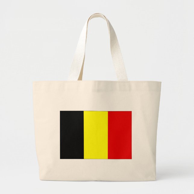Bolsa Tote Grande Bandeira da Bélgica (Frente)