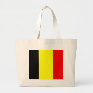Bolsa Tote Grande Bandeira da Bélgica