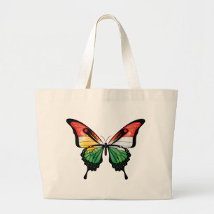 Bolsa Tote Grande Bandeira da Borboleta do Swallowtail do Curdistão
