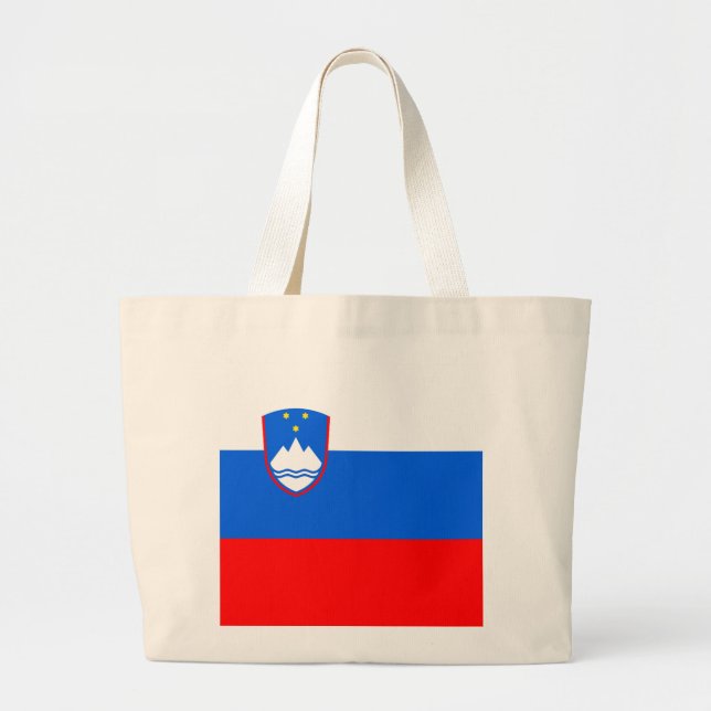 Bolsa Tote Grande Bandeira da Eslovênia (Frente)
