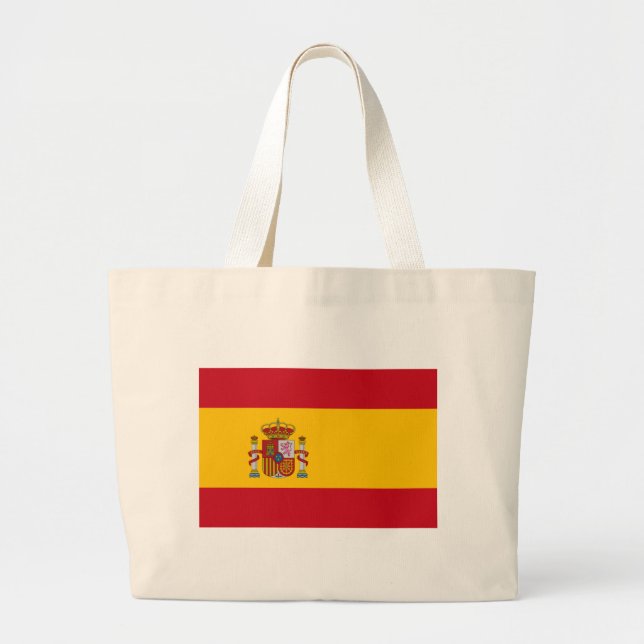 Bolsa Tote Grande Bandeira da Espanha (Frente)