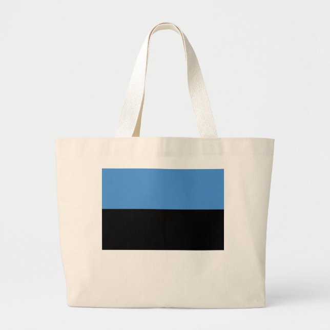 Bolsa Tote Grande Bandeira da Estônia (Frente)