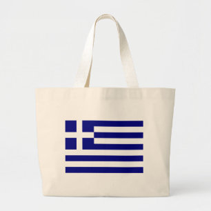 Bolsa Tote Grande Bandeira da Grécia
