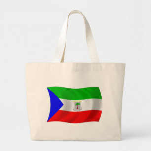 Bolsa Tote Grande Bandeira da Guiné Equatorial